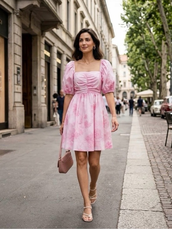 Coach Dresses & Skirts - NWT Coach Puff Sleeve Floral Dress Pink Size 14 Cottagecore MSRP $395